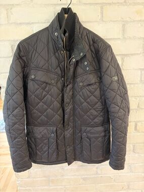 Barbour Quilted Field Jacket in Dark Gray (B1)